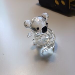 Swarovski Crystal Koala Figurine - Clear and Black